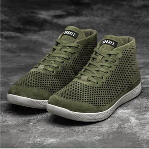NOBULL Shoes MOSS SUEDE MID TRAINER M 5 W 6.5 Green Sneaker Outdoor Unisex